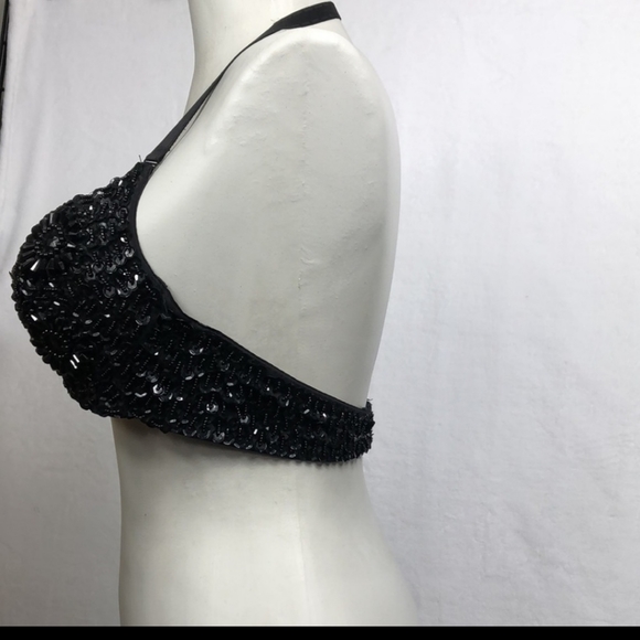 Black BEADED Madonna...Selena BRA!!!  AMAZING!!!! - Picture 3 of 15